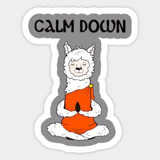 calm lama Sticker